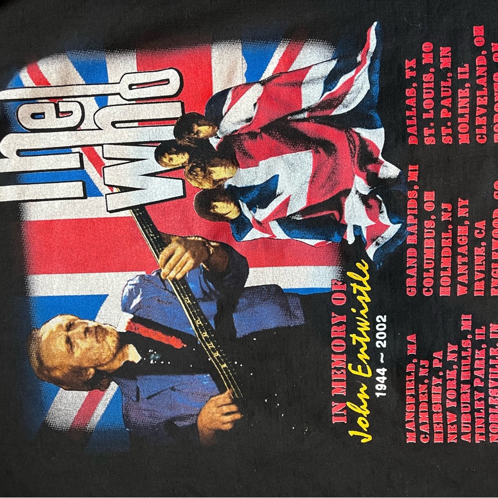 2002 The Who concert shirt